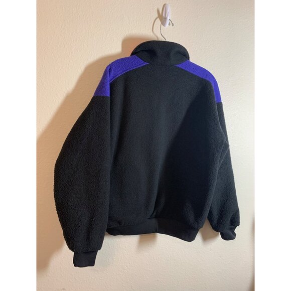 Vintage 80's Columbia Zip Up Fleece Jacket Mens Size Medium Black LS10 - Picture 3 of 8